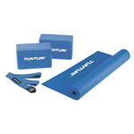 TUNTURI Yoga Starter-Kit: 2 Yogabl&ouml;cke, 1 Band + 1 Matte