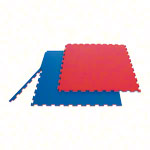 Sportmatte Double Competition inkl. Rand- und Eckst&uuml;cke, LxBxH 100x100x2 cm, rot/blau
