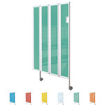 Faltwand flexibel, 4-fl�gelig, HxB 165x120 cm, blau