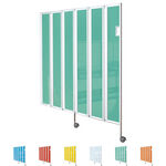 Faltwand flexibel, 6-fl�gelig, HxB 165x180 cm, blau