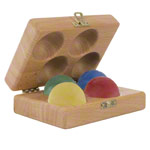 Thera-Band Handtrainer inkl. Holzbox, Set: je 1x gelb, rot, gr�n, blau
