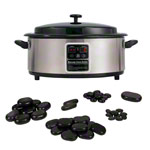 Hot Stone Set klein inkl. W&auml;rmeger&auml;t und 54 Steinen