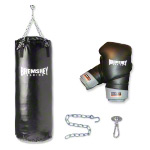 Boxsport-Set: Boxsack + Deckenhaken + Handschuhe