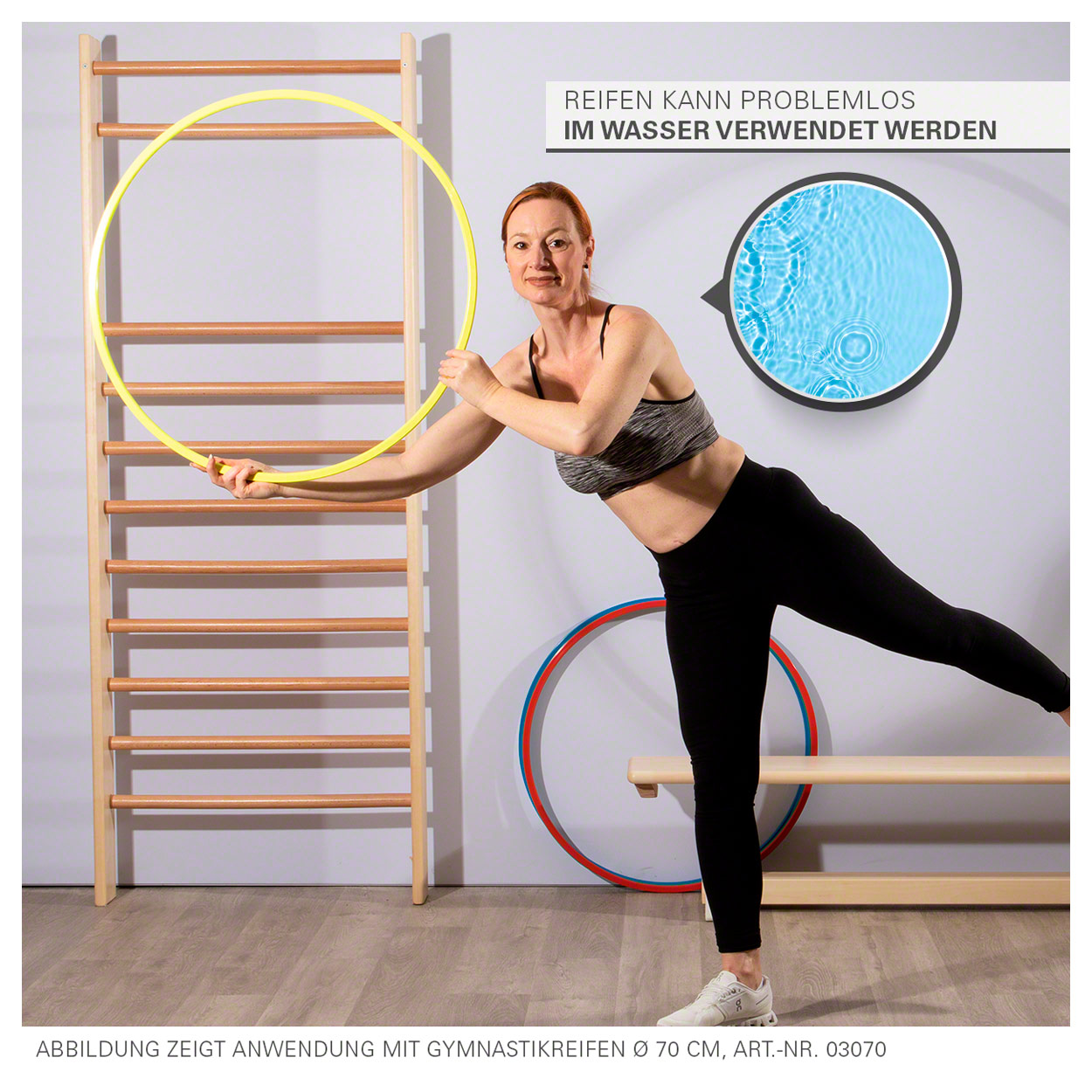 Gymnastikreifen aus Kunststoff Hula Hoop Trainingsreifen
