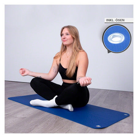 Matten - Pilates- und Yogamatte inkl. &Ouml;sen, LxBxH 140x60x0,6 cm, blau