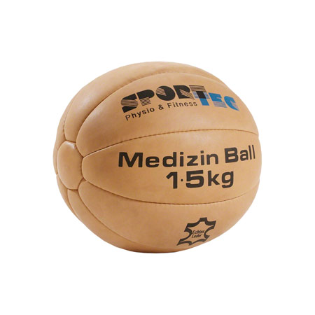 Medizinball - Medizinball aus Leder, ø 22 cm, 1,5 kg