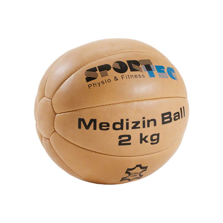 Medizinball - Medizinball aus Leder, ø 23 cm, 2 kg