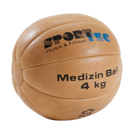 Medizinball - Medizinball aus Leder, ø 28 cm, 4 kg