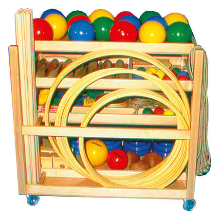 Fitness Gymnastik - Gymnastik-Gerätewagen mit Inhalt, 143-tlg.
