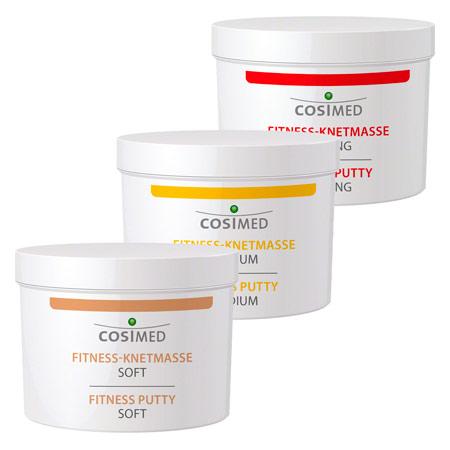Therapieknete - Therapie-Knetmasse, Set: 85 g, soft, medium, strong