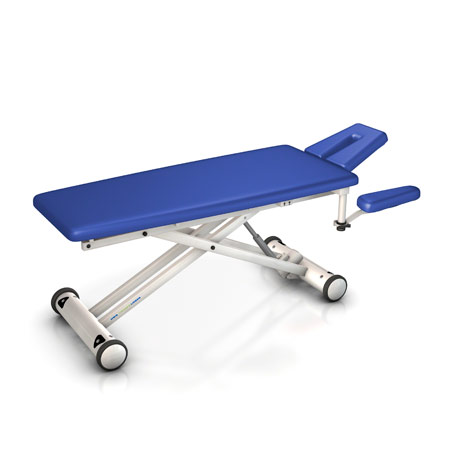 HWK-Medizintechnik - Therapieliege Solid Akku mit 3-tlg. Kopfteil, LxBxH 195x65x46-96 cm