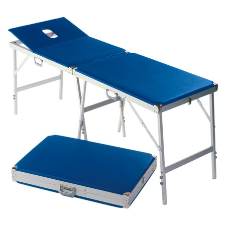 Massagebank - Koffermassagebank Alumed inkl. Kopfteil u. Nasenloch, LxB 184x55 cm