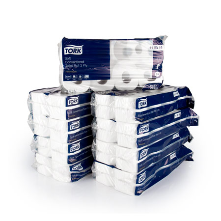 Tork Spender - Tork Toilettenpapier T4 Soft, 3-lagig, 60 Rollen