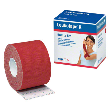 Leukotape - Leukotape K, 5 m x 5 cm, rot