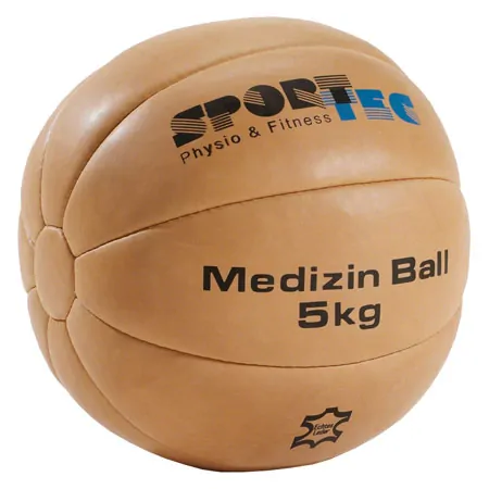 Medizinball aus Leder,  30 cm, 5 kg