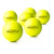 Schaumstoffball Dragonskin Neon, beschichtet,  16 cm, 6er Set