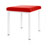 Hocker Exklusiv mit Polster, L x B 40 x 40 cm, Gestellfarbe wei