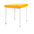 Hocker Exklusiv mit Polster, L x B 40 x 40 cm, Gestellfarbe wei