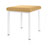 Hocker Exklusiv mit Polster, L x B 40 x 40 cm, Gestellfarbe wei