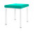 Hocker Exklusiv mit Polster, L x B 40 x 40 cm, Gestellfarbe wei