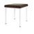 Hocker Exklusiv mit Polster, L x B 40 x 40 cm, Gestellfarbe wei