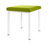 Hocker Exklusiv mit Polster, L x B 40 x 40 cm, Gestellfarbe wei