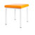 Hocker Exklusiv mit Polster, L x B 40 x 40 cm, Gestellfarbe wei