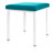 Hocker Exklusiv mit Polster, L x B 40 x 40 cm, Gestellfarbe wei