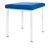 Hocker Exklusiv mit Polster, L x B 40 x 40 cm, Gestellfarbe wei