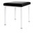 Hocker Exklusiv mit Polster, L x B 40 x 40 cm, Gestellfarbe wei
