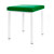 Hocker Exklusiv mit Polster, L x B 40 x 40 cm, Gestellfarbe wei