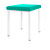 Hocker Exklusiv mit Polster, L x B 40 x 40 cm, Gestellfarbe wei