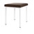 Hocker Exklusiv mit Polster, L x B 40 x 40 cm, Gestellfarbe wei