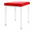 Hocker Exklusiv mit Polster, L x B 40 x 40 cm, Gestellfarbe wei