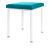 Hocker Exklusiv mit Polster, L x B 40 x 40 cm, Gestellfarbe wei