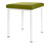 Hocker Exklusiv mit Polster, L x B 40 x 40 cm, Gestellfarbe wei