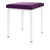 Hocker Exklusiv mit Polster, L x B 40 x 40 cm, Gestellfarbe wei