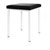 Hocker Exklusiv mit Polster, L x B 40 x 40 cm, Gestellfarbe wei
