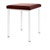Hocker Exklusiv mit Polster, L x B 40 x 40 cm, Gestellfarbe wei
