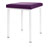 Hocker Exklusiv mit Polster, L x B 40 x 40 cm, Gestellfarbe wei