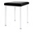 Hocker Exklusiv mit Polster, L x B 40 x 40 cm, Gestellfarbe wei