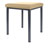 Hocker Exklusiv mit Polster, L x B 40 x 40 cm, Gestellfarbe anthrazit
