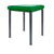 Hocker Exklusiv mit Polster, L x B 40 x 40 cm, Gestellfarbe anthrazit