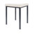 Hocker Exklusiv mit Polster, L x B 40 x 40 cm, Gestellfarbe anthrazit