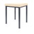Hocker Exklusiv mit Polster, L x B 40 x 40 cm, Gestellfarbe anthrazit