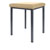 Hocker Exklusiv mit Polster, L x B 40 x 40 cm, Gestellfarbe anthrazit