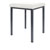 Hocker Exklusiv mit Polster, L x B 40 x 40 cm, Gestellfarbe anthrazit