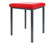 Hocker Exklusiv mit Polster, L x B 40 x 40 cm, Gestellfarbe anthrazit