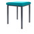 Hocker Exklusiv mit Polster, L x B 40 x 40 cm, Gestellfarbe anthrazit