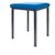 Hocker Exklusiv mit Polster, L x B 40 x 40 cm, Gestellfarbe anthrazit